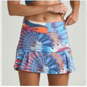 Dona Jo JoJo Skort Size 1 Small Multicolor Pickleball Tennis Golf Skirt Retro